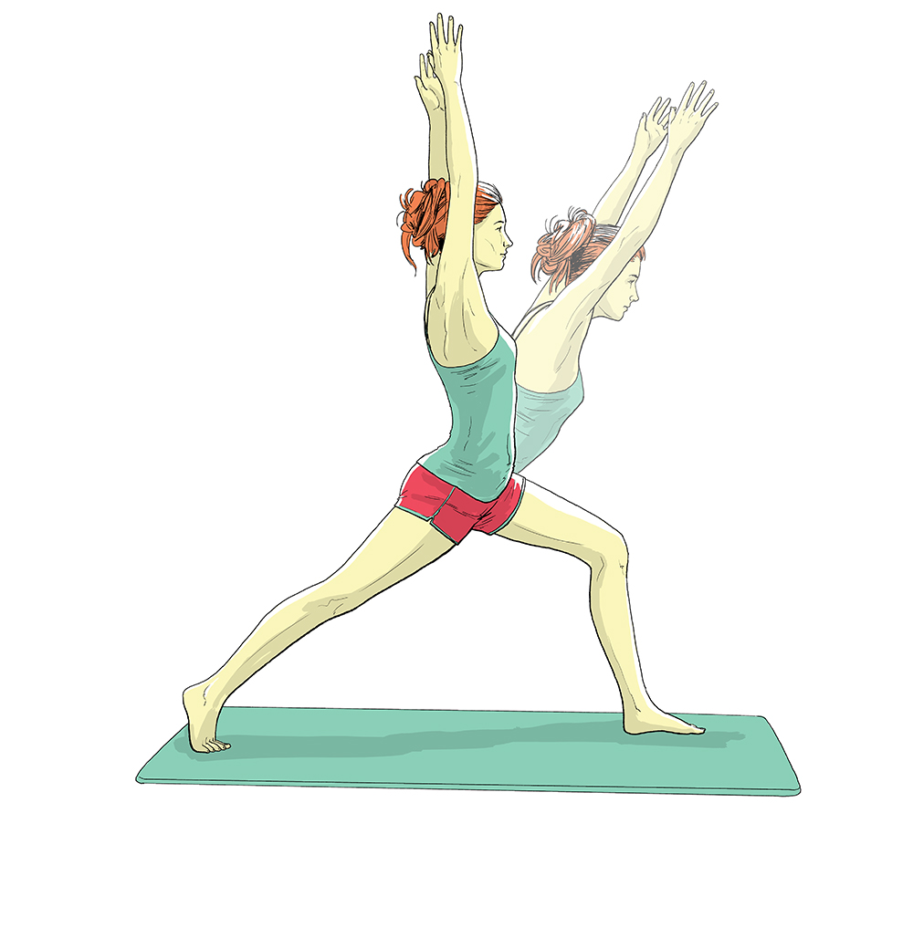 Infográfico De 5 Poses De Yoga Para Ioga Em Casa No Conceito De Ombro Forte  Em Design Plano. Mulher Que Se Exercita Para Alongamento Do Corpo. Postura  De Ioga Ou Asana Para
