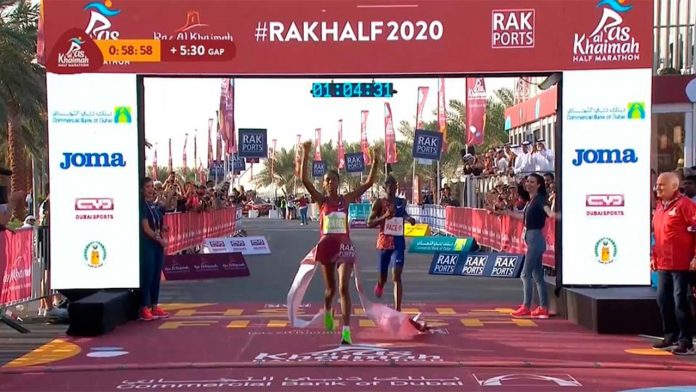 Ababel Brihane quebra recorde mundial na meia maratona feminina