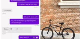 Mulher encontra sua bike roubada em site de vendas e polícia detém suspeito