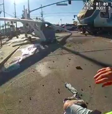 VÍDEO: Avião cai em ferrovia e policias salvam piloto segundos antes de trem passar | Go Outside