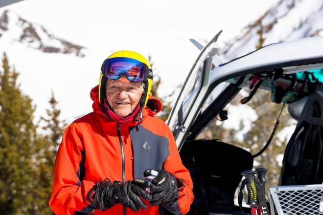 esquiador de 96 anos