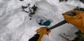esquiador salva homem soterrado